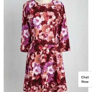ModCloth Isle Check It Out Floral Dress NWT